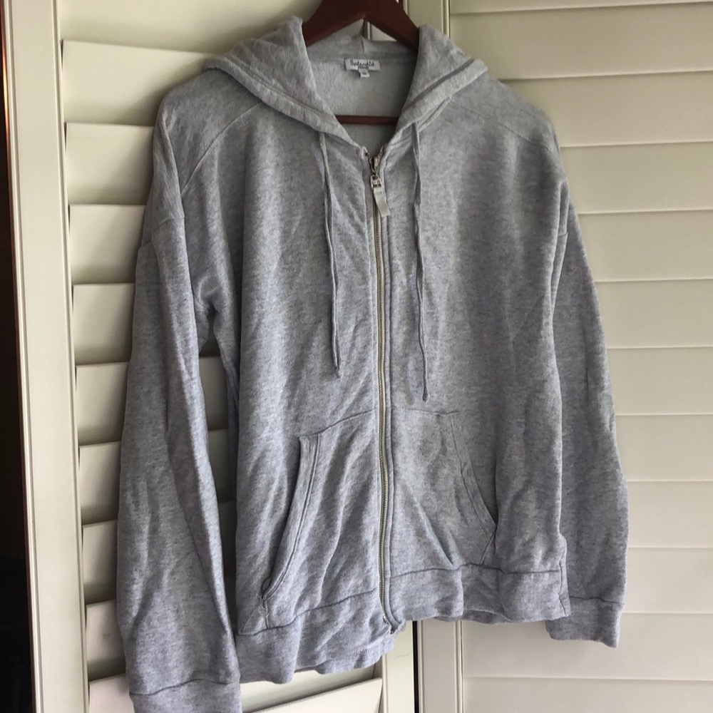 Splendid Gray Zip up hoodie Size Medium